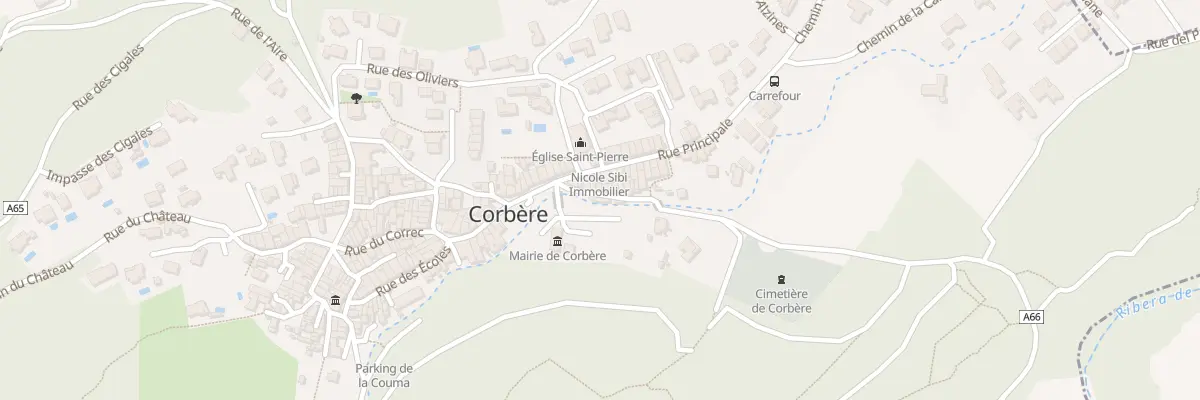 Plan du 2 Rue de la Riviere à Corbère