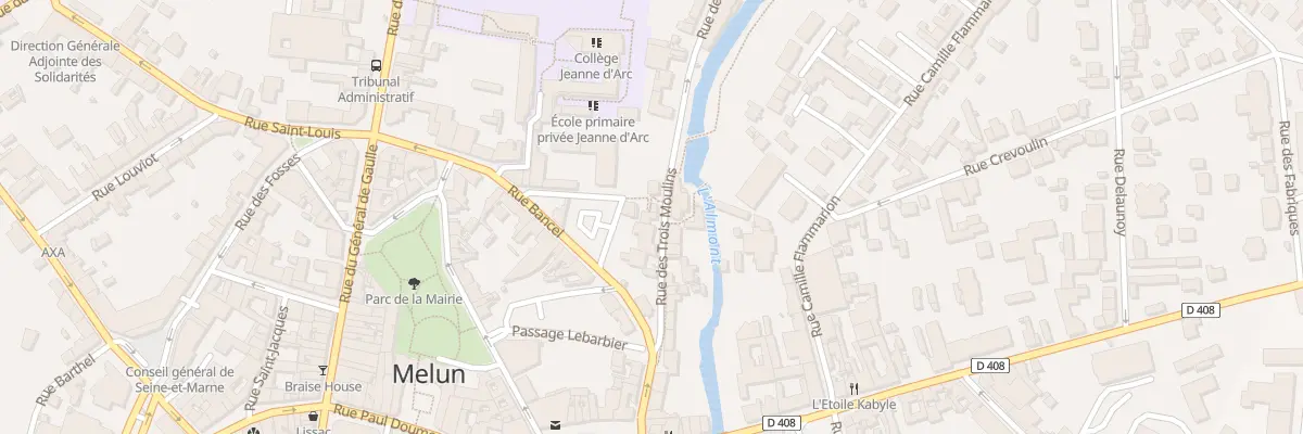 Plan du 7 Rue des 3 Moulins à Melun