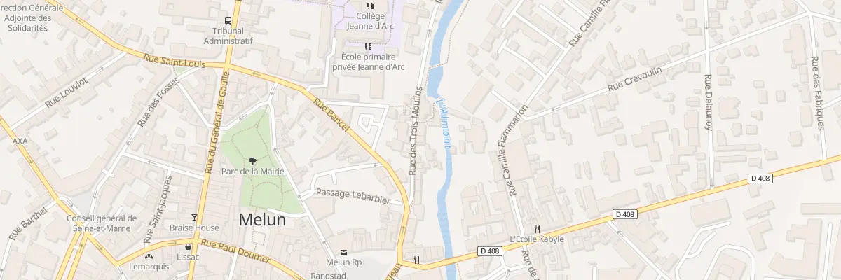 Plan du 12 Rue des 3 Moulins à Melun