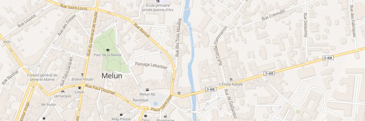 Plan du 4 Rue des 3 Moulins à Melun