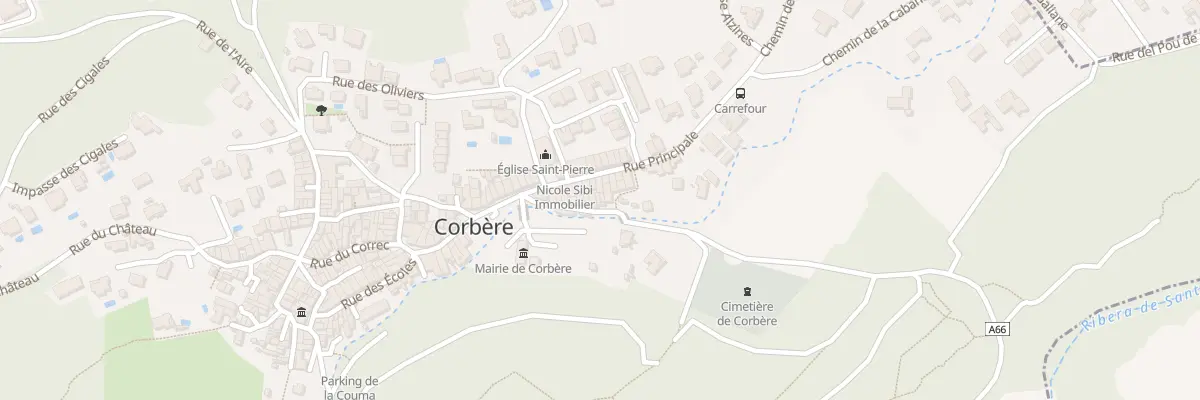 Plan du 7 Rue de la Riviere à Corbère