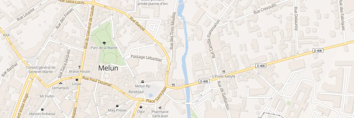 Plan du 2 Rue des 3 Moulins à Melun