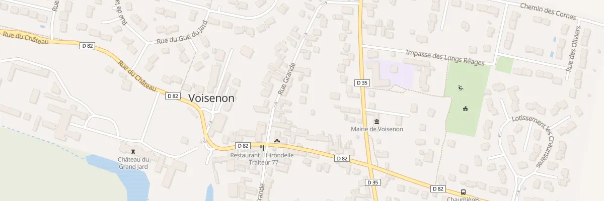 Plan du 22T Rue Grande à Voisenon