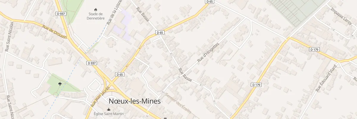 Plan du 32 Rue Basse à Nœux-les-Mines