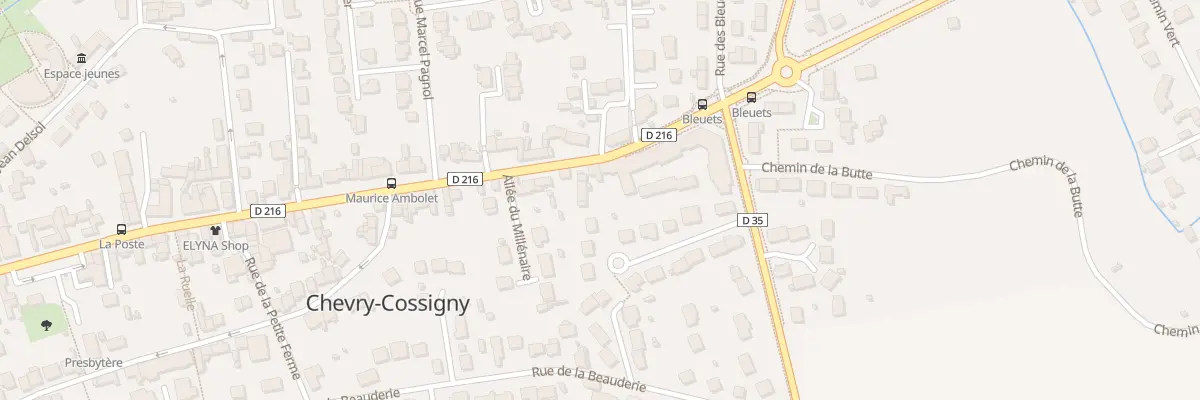 Plan de la Rue Charles Pathé à Chevry-Cossigny