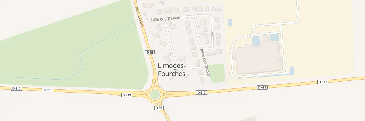Plan du 22 All des Thuyas à Limoges-Fourches