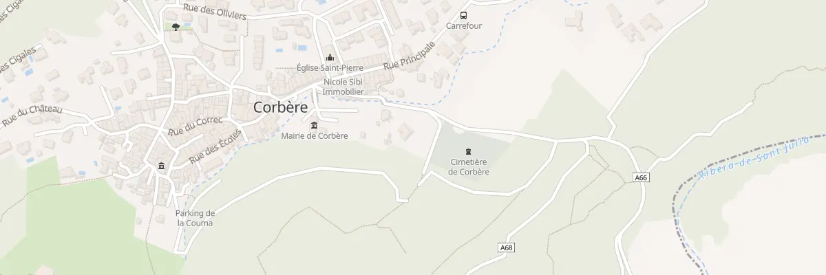 Plan du 6 Rue de la Riviere à Corbère