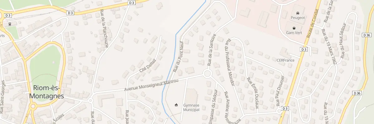 Plan du 2 Rue du Pont Neuf à Riom-ès-Montagnes
