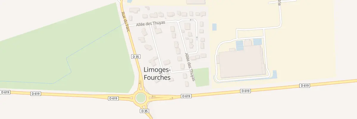 Plan du 14 All des Thuyas à Limoges-Fourches