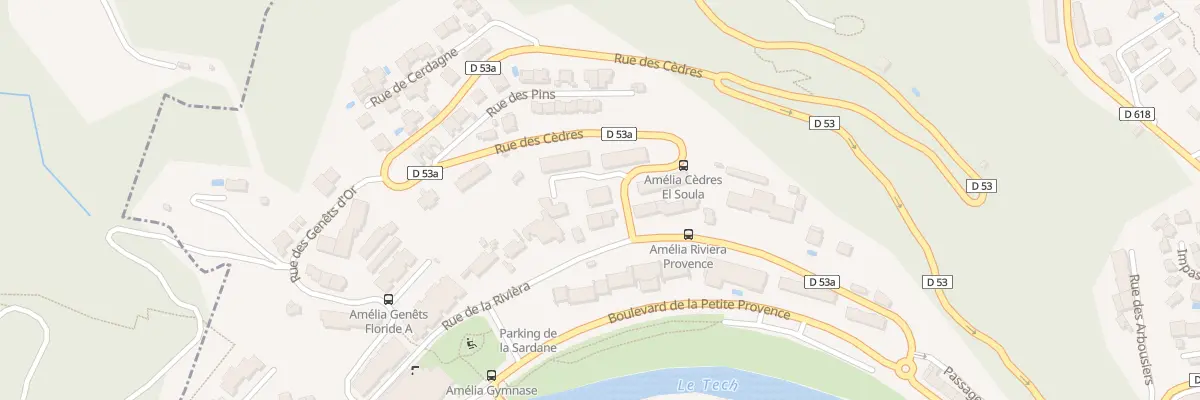 Plan du 1 Rue des Cedres à Amélie-les-Bains-Palalda