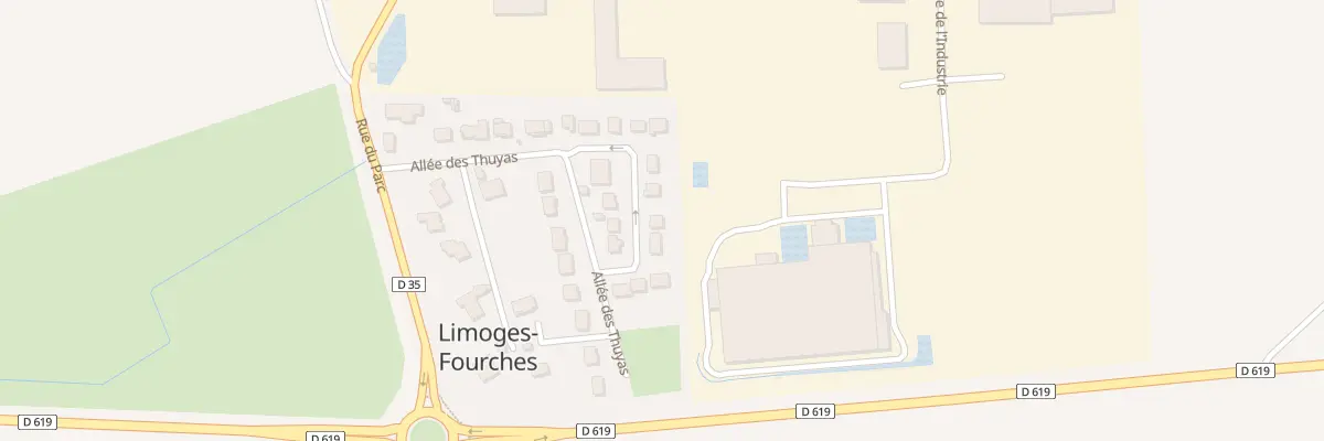 Plan du 9 Rue de la Roquette à Limoges-Fourches