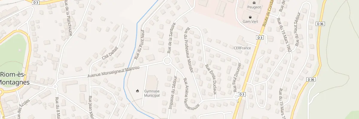 Plan du 1 Rue Arsène Vermenouze à Riom-ès-Montagnes