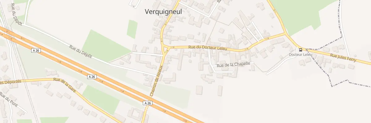 Plan du 2 Rue Docteur Leleu à Verquigneul