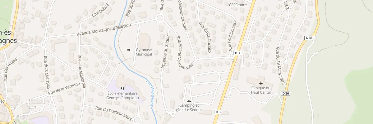 Plan du 7 Rue Arsène Vermenouze à Riom-ès-Montagnes