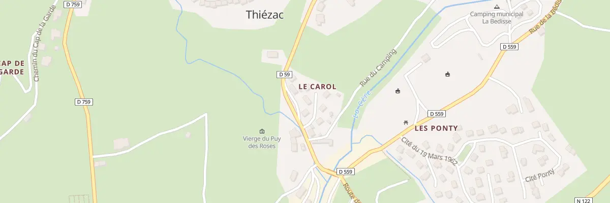 Plan du 17 Rte de la Gare à Thiézac
