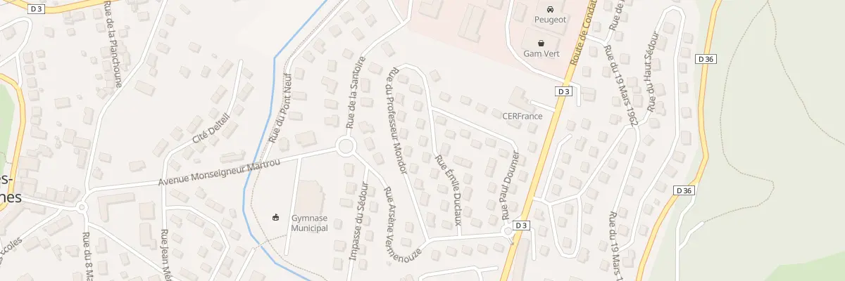 Plan du 9 Rue Emile Duclaux à Riom-ès-Montagnes