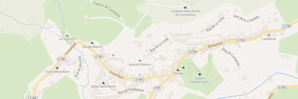 Plan du 9 Rue de la Coste à Thiézac