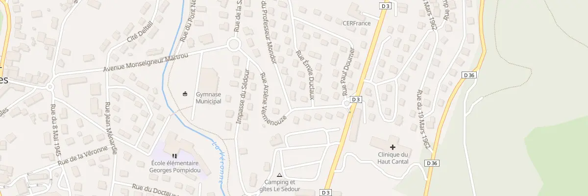 Plan du 2 Rue du Professeur Mondor à Riom-ès-Montagnes
