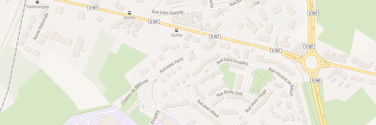 Plan du 5 Rue Jules Ferry à Beuvry