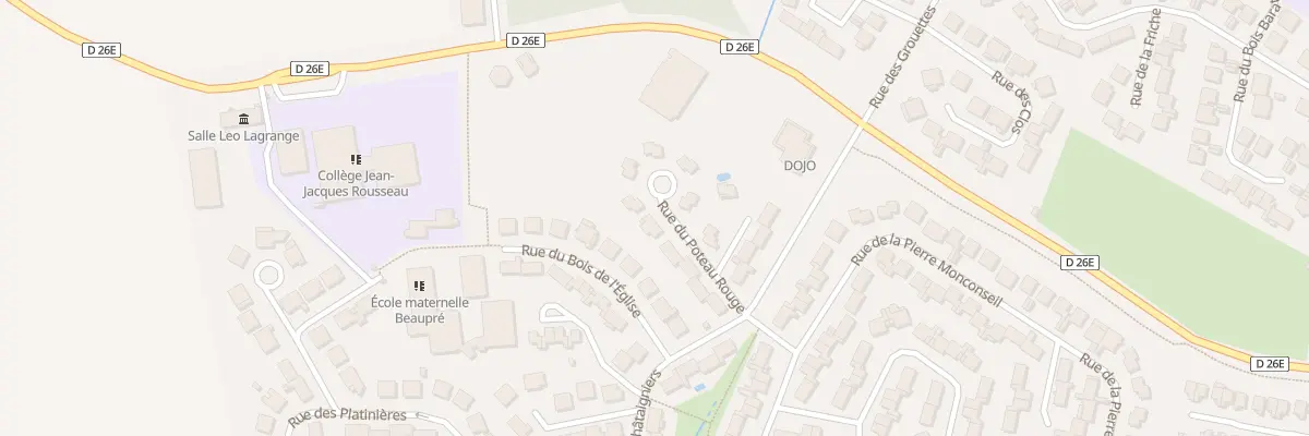 Plan du 9 Rue du Poteau Rouge à Othis