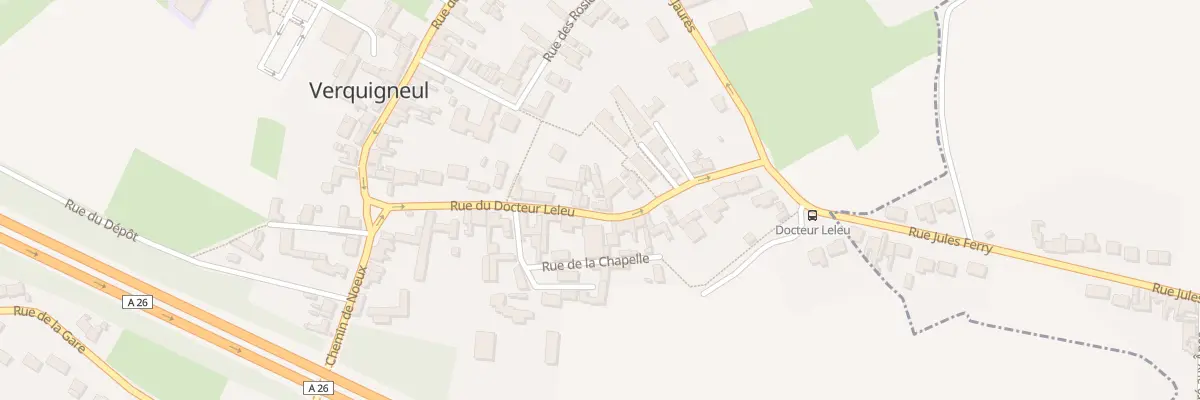 Plan du 25 Rue Docteur Leleu à Verquigneul