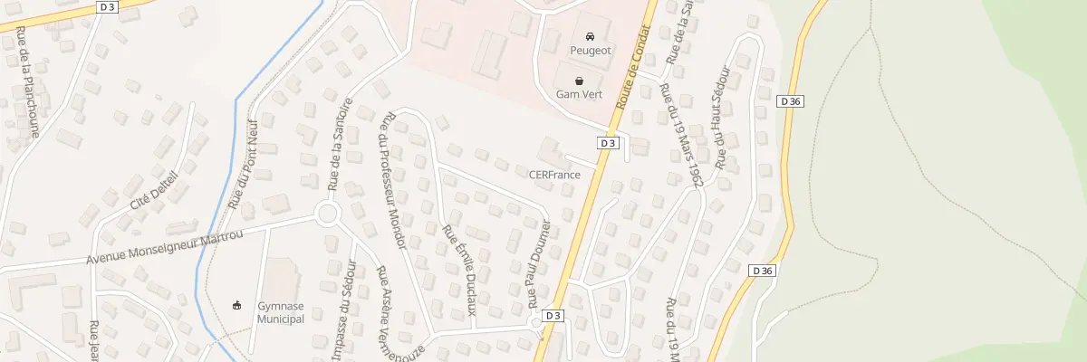 Plan du 7 Rue Paul Doumer à Riom-ès-Montagnes