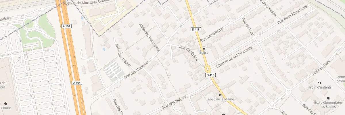 Plan du 1 Rue de la Couture à Collégien
