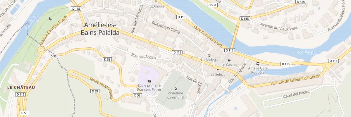 Plan du 1 Rue des Ecoles à Amélie-les-Bains-Palalda