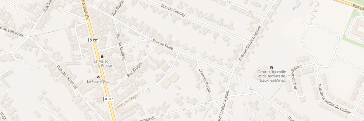 Plan du 34 Rue de Bully à Nœux-les-Mines