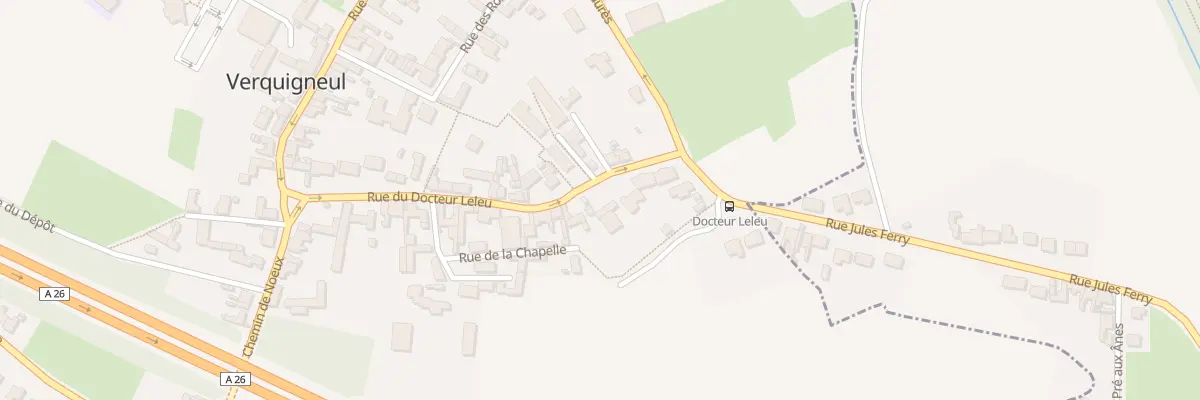 Plan du 22 Rue Docteur Leleu à Verquigneul