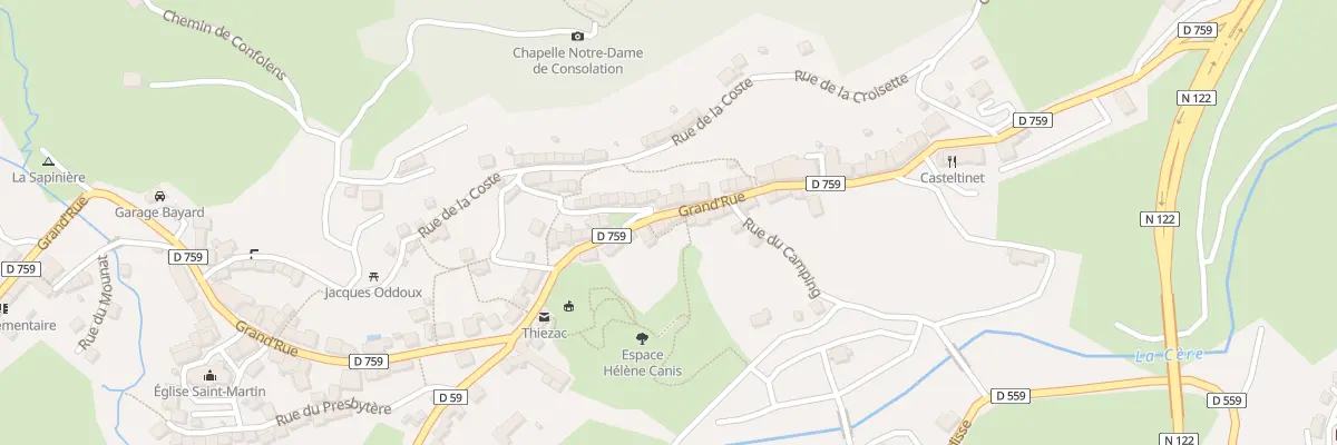 Plan du 66 Rue Grand’Rue à Thiézac