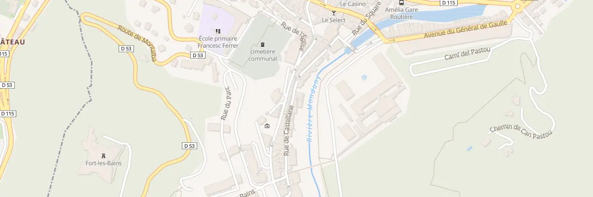 Plan du 13 Rue Castellane à Amélie-les-Bains-Palalda