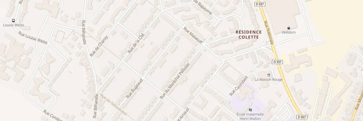 Plan du 50 Rue Pelissier à Nœux-les-Mines