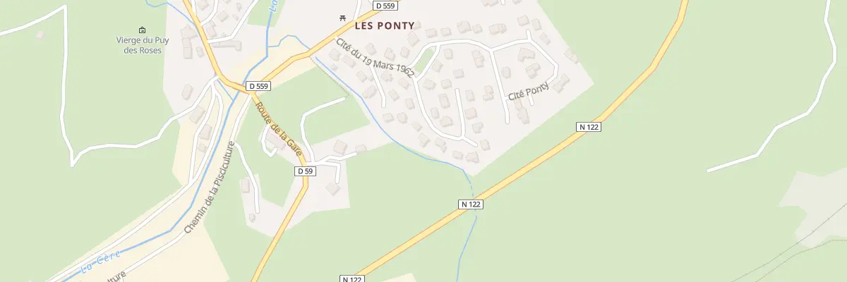 Plan du 12 Cité du 19 Mars 1962 à Thiézac