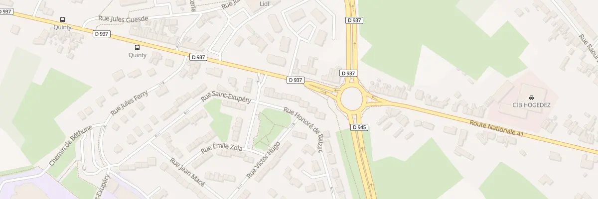 Plan du 15 Rue Honoré de Balzac à Beuvry