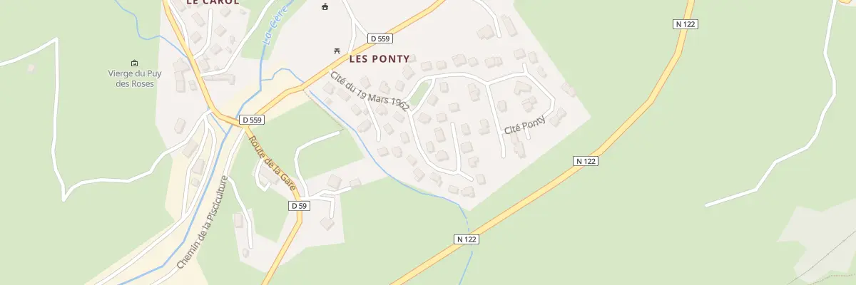 Plan du 24 Cité du 19 Mars 1962 à Thiézac