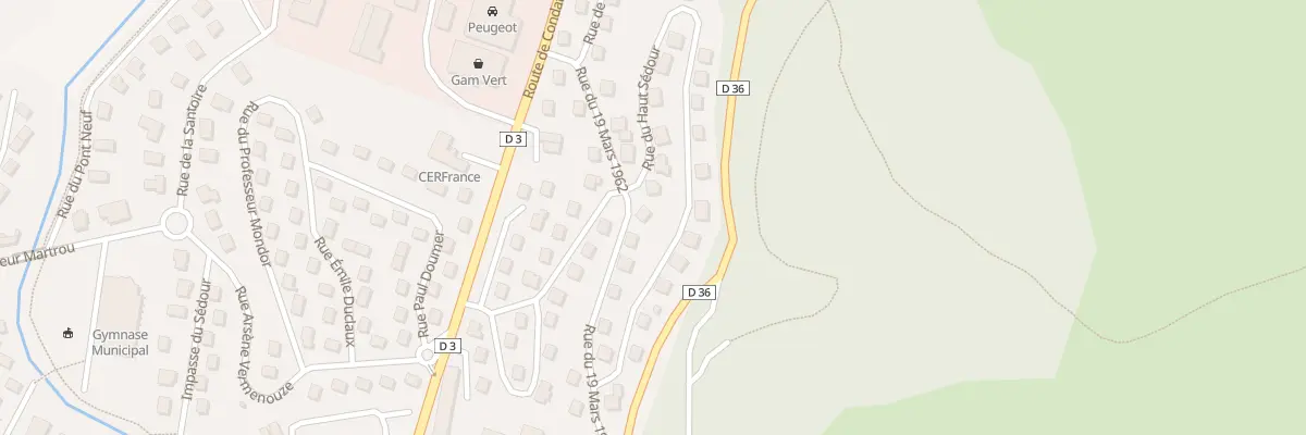Plan du 11 Rue du Dix Neuf Mars 1962 à Riom-ès-Montagnes