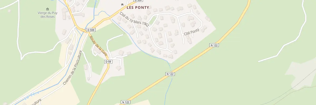Plan du 13 Cité du 19 Mars 1962 à Thiézac