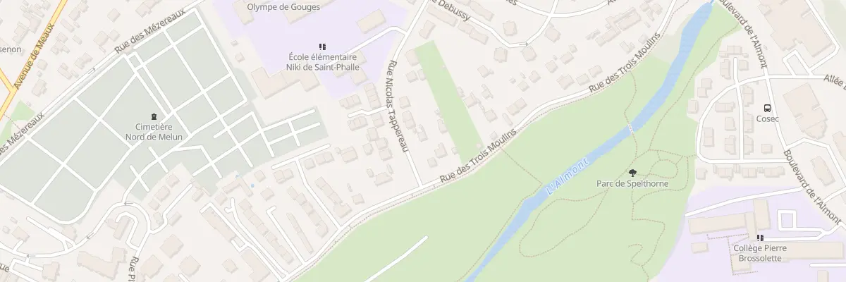 Plan du 20 Rue des 3 Moulins à Melun