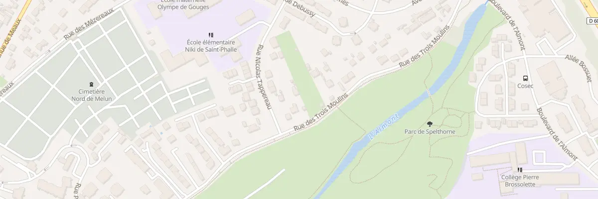Plan du 65 Rue des 3 Moulins à Melun
