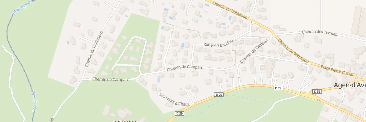 Plan du 22 Rue Jean Boudou à Agen-d’Aveyron