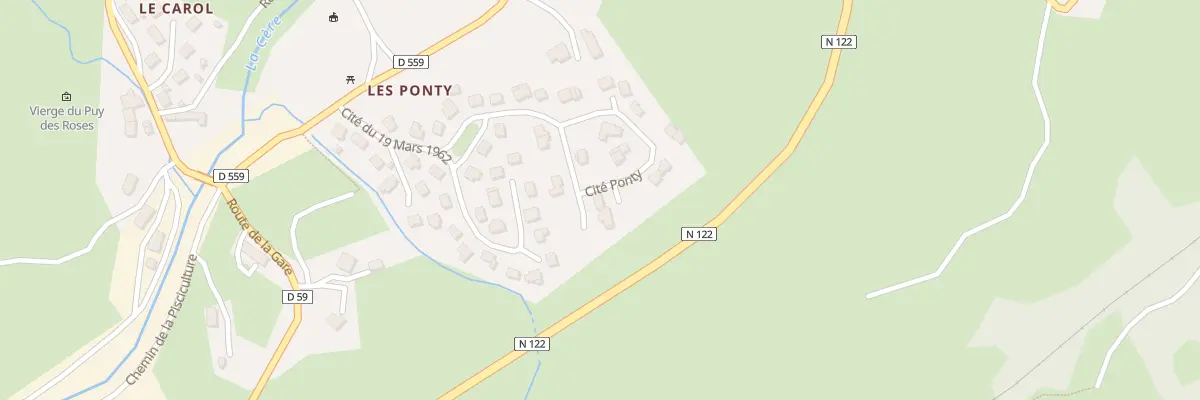 Plan du 36 Cité Ponty à Thiézac