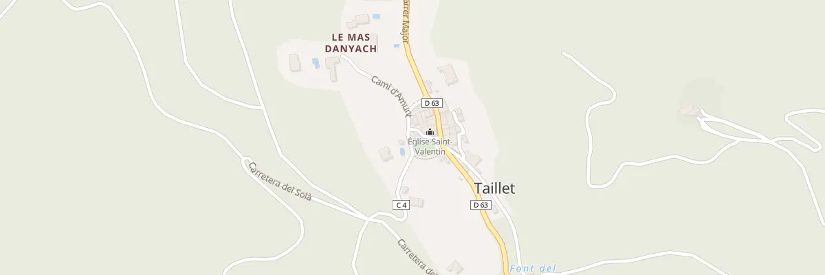 Plan du 1 Pla de l’Esglesia à Taillet