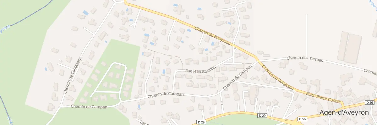 Plan du 12 Rue Jean Boudou à Agen-d’Aveyron