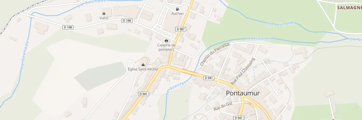 Plan du 6 Av du Pont à Pontaumur