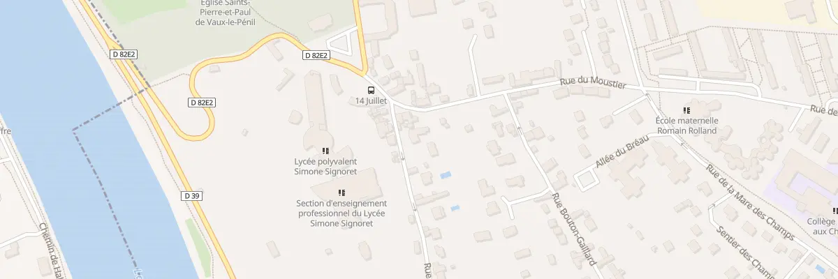 Plan du 1B Rue de la Baste à Vaux-le-Pénil