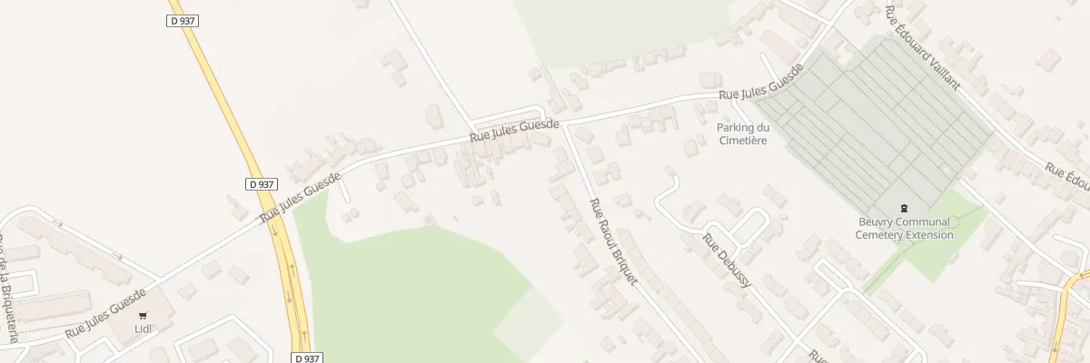 Plan du 497 Rue Raoul Briquet à Beuvry
