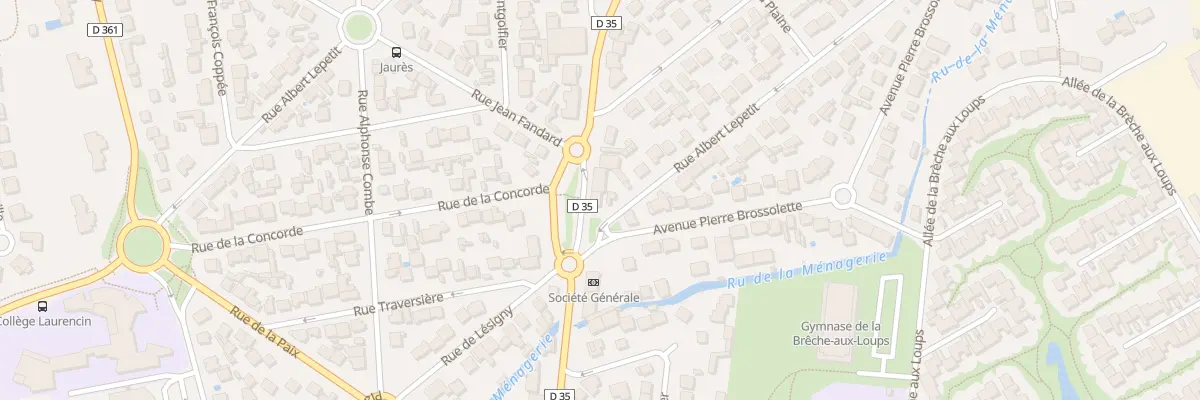 Plan du 1 Pl Aristide Briand à Ozoir-la-Ferrière