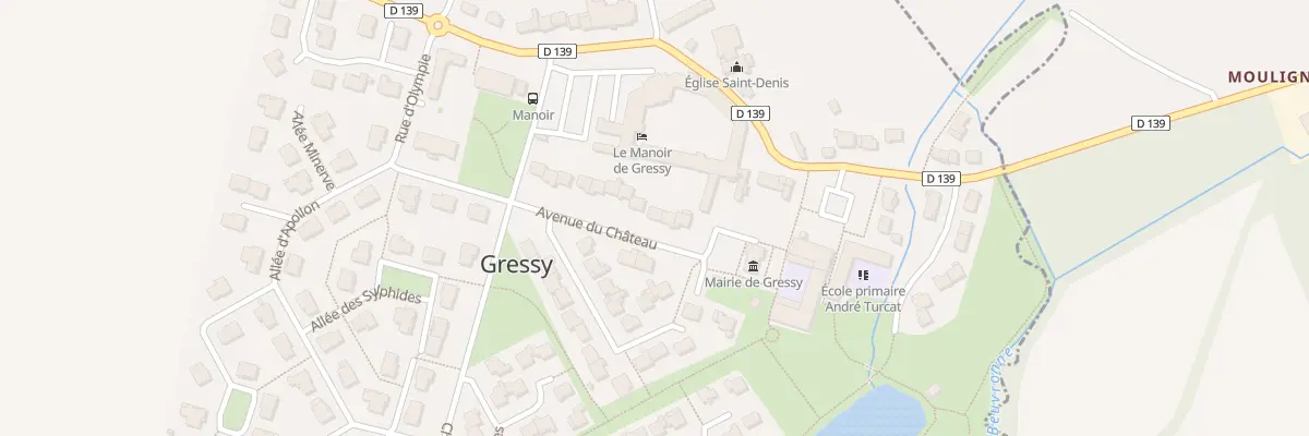 Plan du 9 Av du Chateau à Gressy
