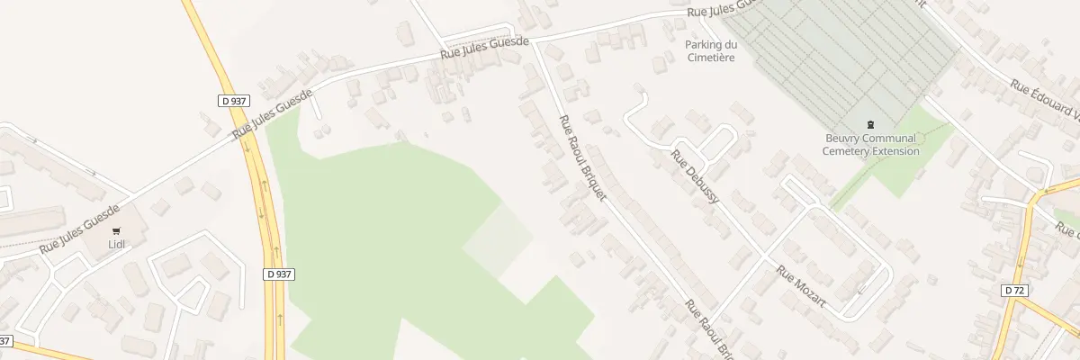 Plan du 429 Rue Raoul Briquet à Beuvry